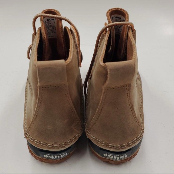 Sorel Out 'N About Waterproof Duck Boots Laceup Ankle Tan - Women's Size 8 - Picture 4 of 6